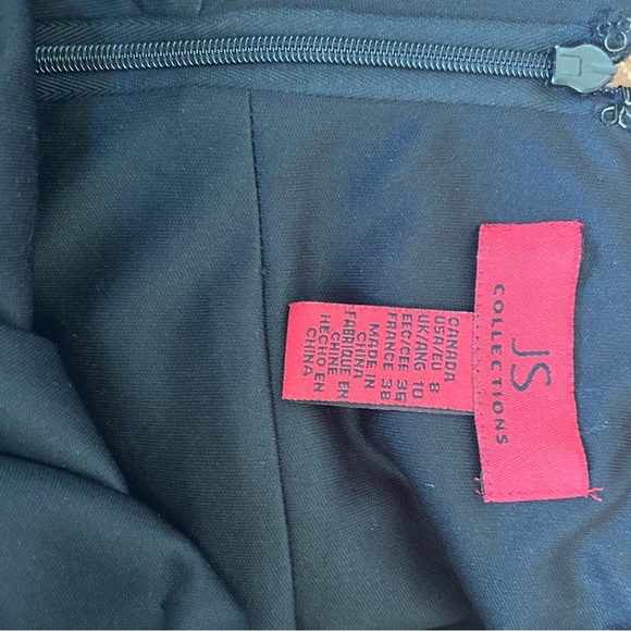 JS Collections Black Pleated Cocktail Party Formal Wedding Dress Women’s 8 - Picture 6 of 6